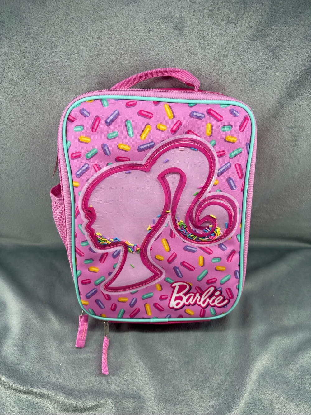 Barbie Pink Confetti Silhouette Kids Lunch Bag